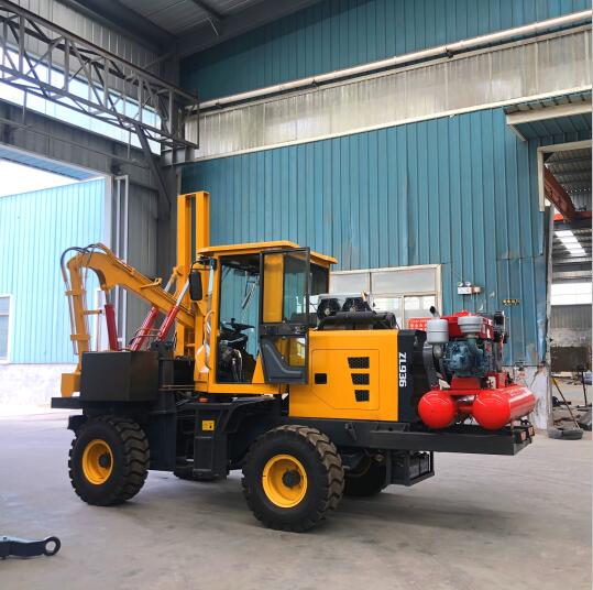 小型公路護(hù)欄打樁機(jī)，公路護(hù)欄壓樁機(jī)廠家